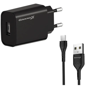 Зарядний пристрій Grand-X Quick Charge QС3.0, + cable USB -> Type C 1m (CH-550TC) зображення 1