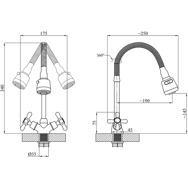Змішувач Agua Toledo-C039 (CV018082) - зображення 6