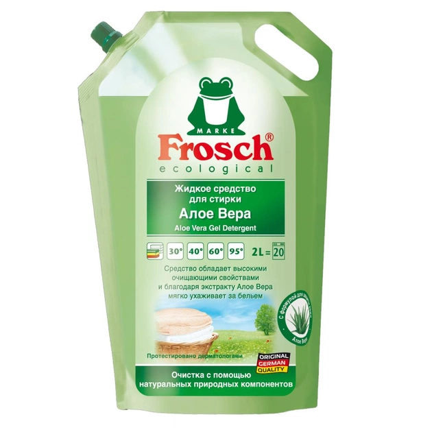 Гель для прання Frosch Алое Вера 2 л (4001499122354) - изображение 1