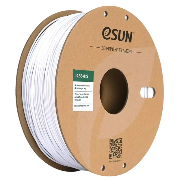 Пластик для 3D-принтера eSUN eABS-HIGH SPEED 1кг, 1.75мм, WHITE COLD (EABS+HS-P175CW1) - изображение 1