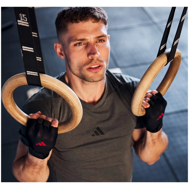 Рукавички для фітнесу Adidas Essential Training Gloves ADGB-15001RD чорний, червоний S (885652025843) - picture 6
