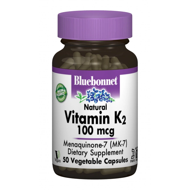 Вітамін Bluebonnet Nutrition Вітамін К2 100 мкг, 50 гелевих капсул (BLB0652) - изображение 1