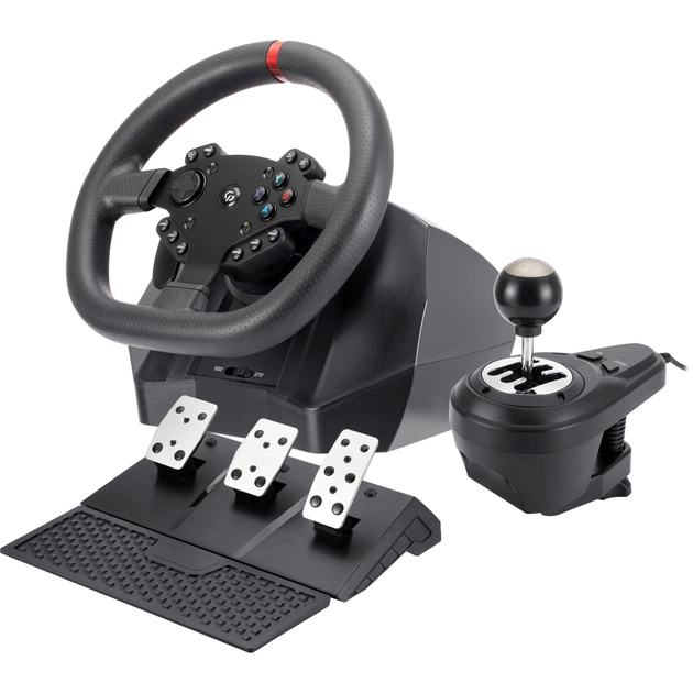 Руль GamePro RW575PM з педалями та коробкою передач XBOXONE/PS4/PS3/PC/SWITCH (RW575PM) - изображение 1