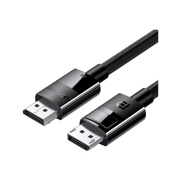 Кабель мультимедийный DisplayPort M to DisplayPort M 1.5m V1.4 braided DP114 black Ugreen (80391) - изображение 1