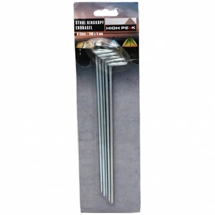 Комплект кілочків High Peak Steel Round Peg 20 см 6 шт Silver (928997) зображення 1