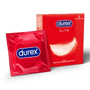 Презервативы Durex Elite с силиконовой смазкой (тонкие) 3 шт. (5010232954236) изображение 1