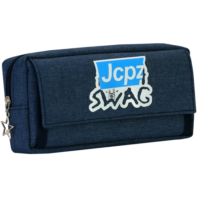 Пенал Cool For School 2 відділення Блакитний (J-2607-blue) - изображение 1