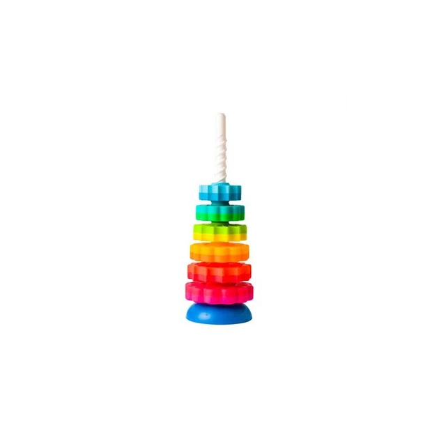 Розвиваюча іграшка Fat Brain Toys Пірамідка гвинтова тактильна SpinAgain (F110ML) - зображення 1