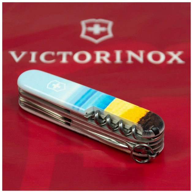 Ніж Victorinox Huntsman Ukraine 3D 91 мм Марка русскій воєнний корабль ВСЬО (1.3713.7_T3120h) - зображення 4