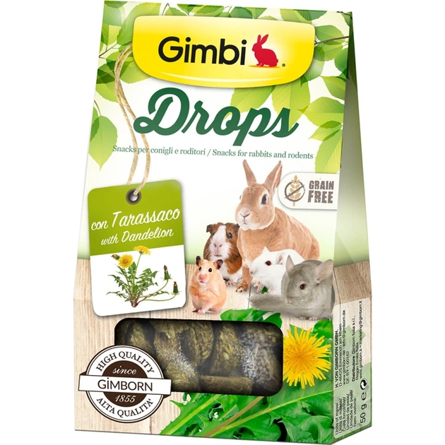 Ласощі для гризунів GimBi дропси з кульбабою 50 г (4002064201863) - изображение 1