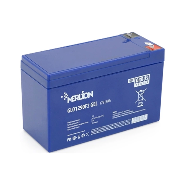 Батарея до ДБЖ Merlion GLO 12V 9Ah GEL (GLO1290F2 GEL) - зображення 1