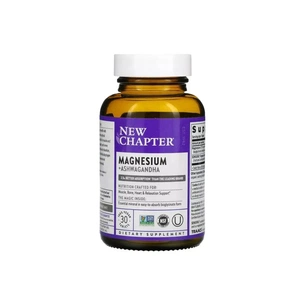 Мінерали New Chapter Магній та Ашваганда, Magnesium + Ashwagandha, 30 вегетеріанських кап (NCR-90240) зображення 1