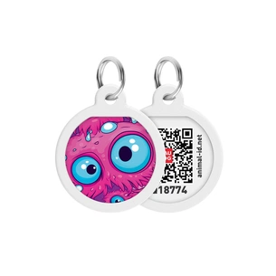 Адресник для тварин WAUDOG Smart ID з QR паспортом "Око монстра", коло 25 мм (225-4049) зображення 1