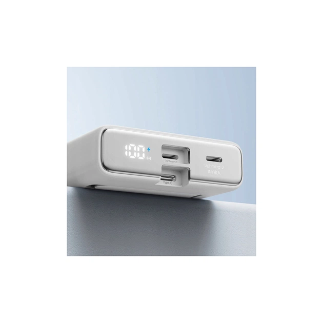 Батарея універсальна JOYROOM Magnetic Wireless 10000mAh 20W QC, USB-C In/Out White (JR-PBM01 / 6941237112545) - picture 6