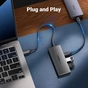 Концентратор Ugreen USB-C to 2xUSB 3.2 + 2xUSB-C 10Gbps CM480 gray (30758) - зменшене зображення 4