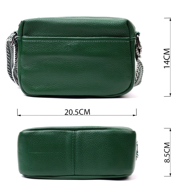 Сумка Vintage З натуральної шкіри Зелена (22603) - зображення 3