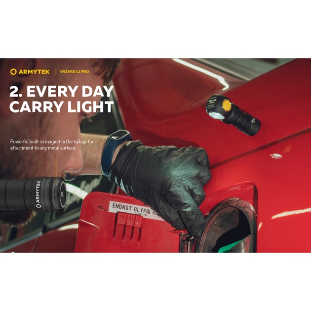 Ліхтар Armytek Wizard C1 Pro Magnet USB (F09001C) - зображення 10