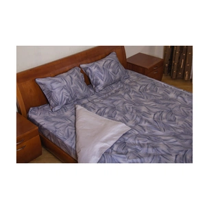 Простирадло Billerbeck ARIA сатин синьо-сірий 240х260 см (CN2116380UA2) зображення 1