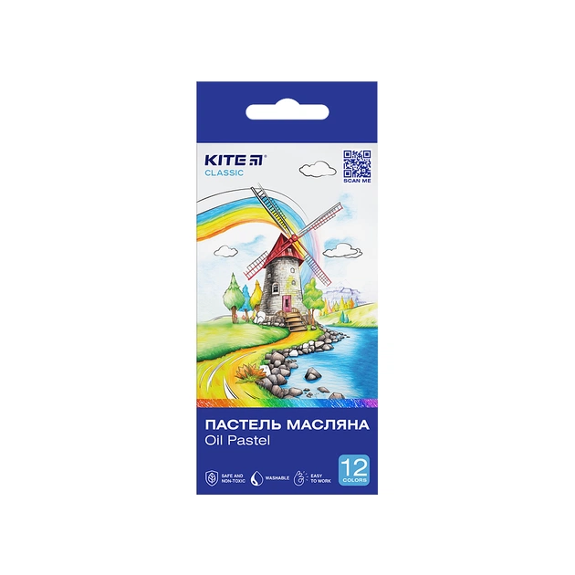 Пастель Kite масляная, 12 цветов Kite Classic (K-071) - изображение 1