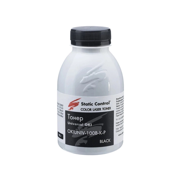 Тонер OKI Universal Okidata 3 Glossy 100г black фасовка Static Control (OKIUNIV3-100B-K-P) - изображение 1