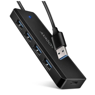 Концентратор AXAGON USB 3.1 to 4xUSB 3.0 black (HUE-C1A) зображення 1