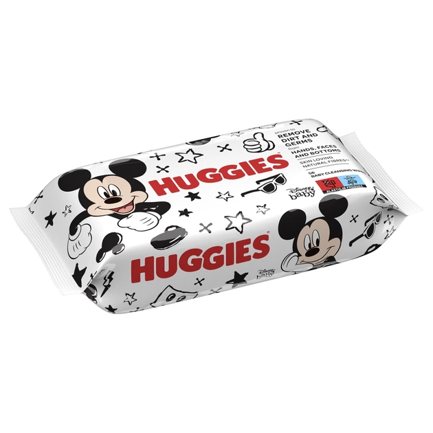 Дитячі вологі серветки Huggies Mickey Mous 56 шт (5029053580371) - зображення 1