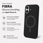 Чехол для мобильного телефона BeCover FIBRA Silicone OmniMag Apple iPhone 16 Black (716223) - уменьшенное изображение 3