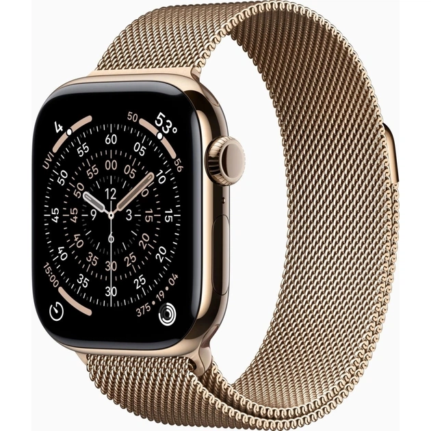 Смарт-годинник Apple Watch Series 11 GPS + Cellular 42mm Gold Titanium Case with Gold Milanese Loop (MF8Y4RK/A) - зображення 1