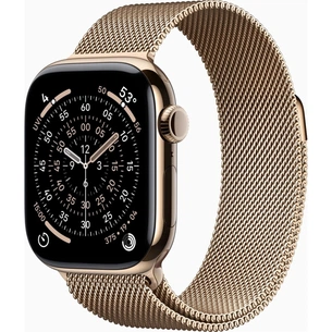 Смарт-годинник Apple Watch Series 11 GPS + Cellular 42mm Gold Titanium Case with Gold Milanese Loop (MF8Y4RK/A) зображення 1