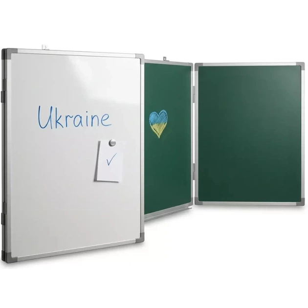 Шкільна дошка Sector офісна, комбінована, магнітна, крейдяно-маркерна 300 х 100 см (КМ3010) - picture 3