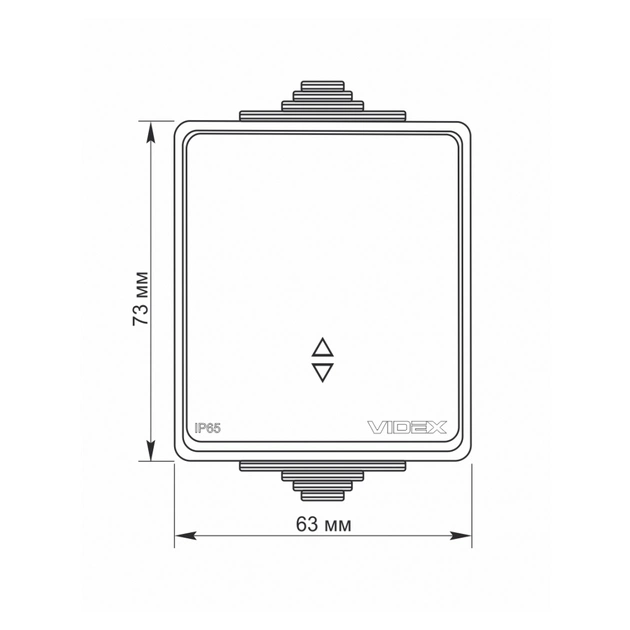 Перемикач Videx BINERA IP65 зовнішній 1кл прохідний (BINERA IP65 наружный 1кл проходной) - зображення 4