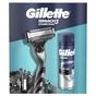 Набір косметики Gillette Mach3 Станок для гоління Charcoal з 1 змінним картриджем + Гель для гоління 200 мл (8700216566469) - зменшене зображення 2