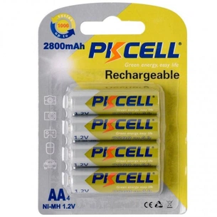 Акумулятор PkCell AA R6 NiMH 2800mAh * 4 (PC/AA2800-4B) зображення 1