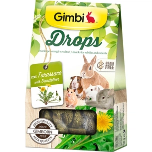Ласощі для гризунів GimBi дропси з кульбабою 50 г (4002064201863) зображення 1