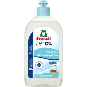 Засіб для ручного миття посуду Frosch Zero Sensitiv 500 мл (4009175947635) зображення 1