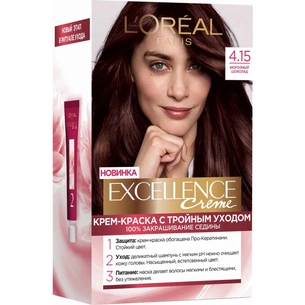 Фарба для волосся L'Oreal Paris Excellence 4.15 Морозний шоколад (3600523781287) зображення 1
