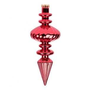 Ялинкова іграшка Novogod`ko Бурулька, пластик, 23 cм, червона, глянець (974090) зображення 1