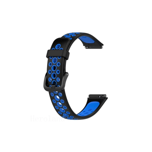 Ремінець до фітнес браслета BeCover Vents Style для Huawei Band 7/Honor Band 7 Black-Blue (709437) - зображення 1