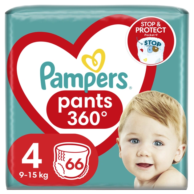Підгузки Pampers трусики Maxi Pants Розмір 4 (9-15 кг) 66 шт (8006540069080) - изображение 1