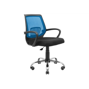 Офісне крісло Richman Стар Хром Піастра Сітка чорна + синя (ADD0003154) зображення 1