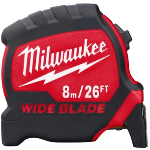Рулетка Milwaukee Премиум з широким полотном 8м(26ft)/33мм, футова (4932471818) зображення 1