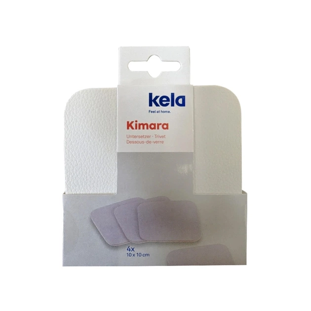 Підставка під гаряче Kela Kimara під чашку 10х10 см, 4 шт, білі (12090) - picture 3