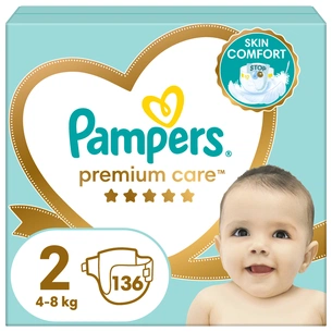 Підгузки Pampers Premium Care Розмір 2 (4-8 кг) 136 шт (8006540855812) зображення 1