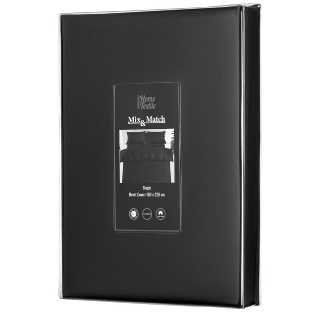 Підковдра Ardesto Mix&Match Premium 100% бавовна, сатин чорний 160х220 см (ART1622DVL) - picture 12