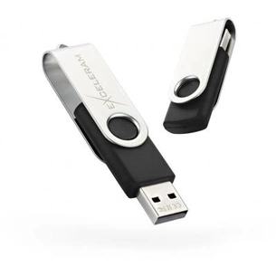 USB флеш накопичувач eXceleram 32GB P1 Series Silver/Black USB 2.0 (EXP1U2SIB32) зображення 1