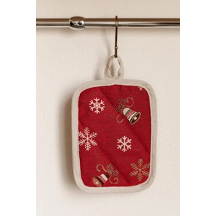 Кухонна прихватка Прованс Дзвіночки на червоному 15х20 см (037914) зображення 1