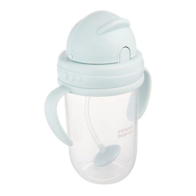 Поильник-непроливайка Canpol babies з трубочкою і обтяжувачем, 270 мл, зелена (56/623_gre) - изображение 1