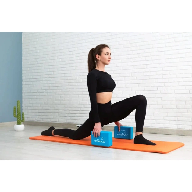 Блок для йоги PowerPlay Yoga Brick EVA 2 шт Сині (PP_4006_Blue_2in) - picture 9