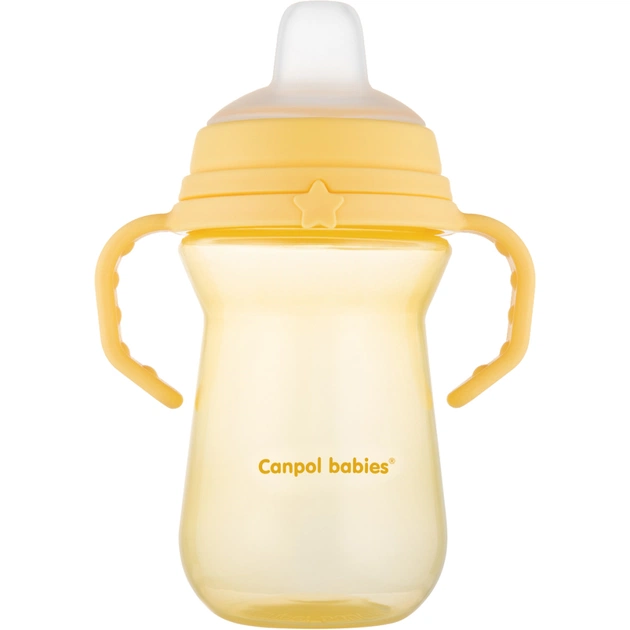 Поильник-непроливайка Canpol babies с силиконовым носиком FirstCup 250 мл Желтая (56/615_yel) - изображение 1