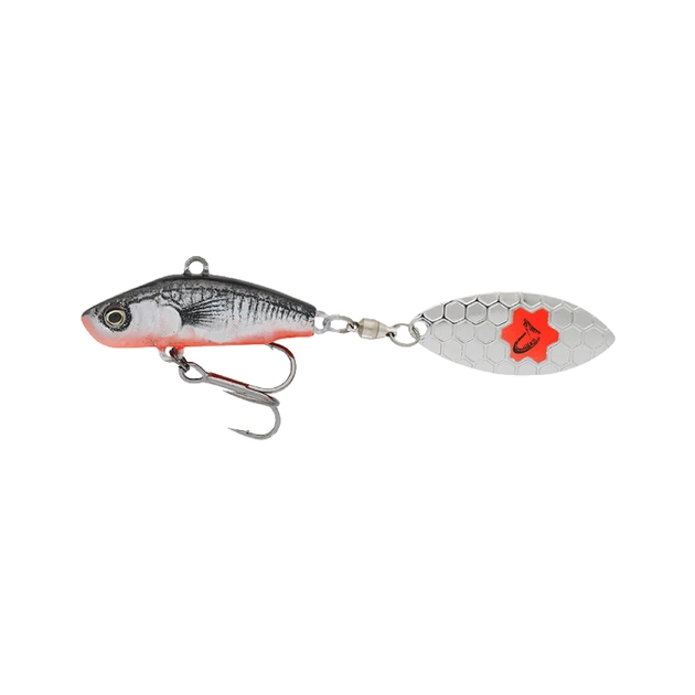 Блешня Savage Gear 3D Sticklebait Tailspin 80mm 18.0g Black Red (1854.44.02) - picture 1